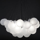 Modern Gold Glass Bubble Chandelier – Sphere Cluster