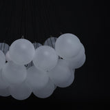 Modern Gold Glass Bubble Chandelier – Sphere Cluster