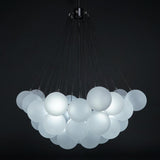 Modern Gold Glass Bubble Chandelier – Sphere Cluster