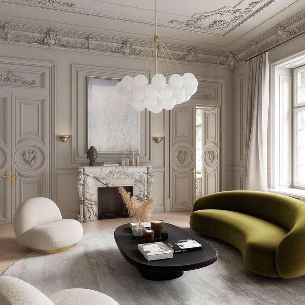 Modern Gold Glass Bubble Chandelier – Sphere Cluster