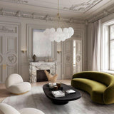 Modern Gold Glass Bubble Chandelier – Sphere Cluster