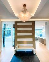 Modern Gold Glass Bubble Chandelier – Sphere Cluster