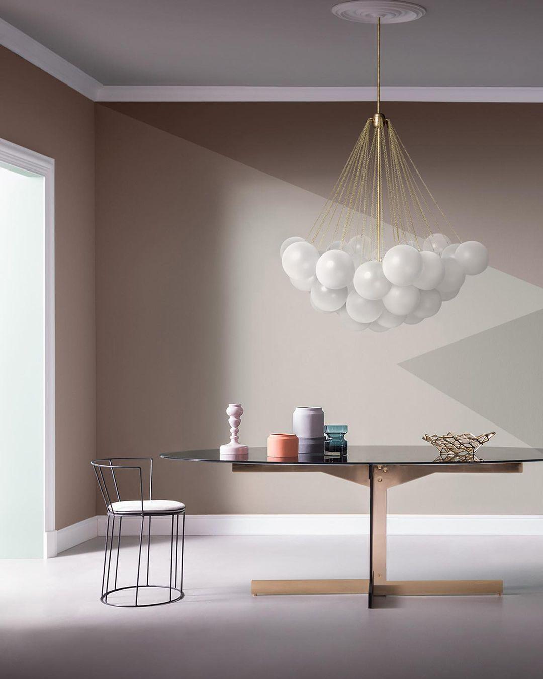 Modern Gold Glass Bubble Chandelier – Sphere Cluster