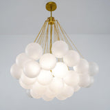 Modern Gold Glass Bubble Chandelier – Sphere Cluster