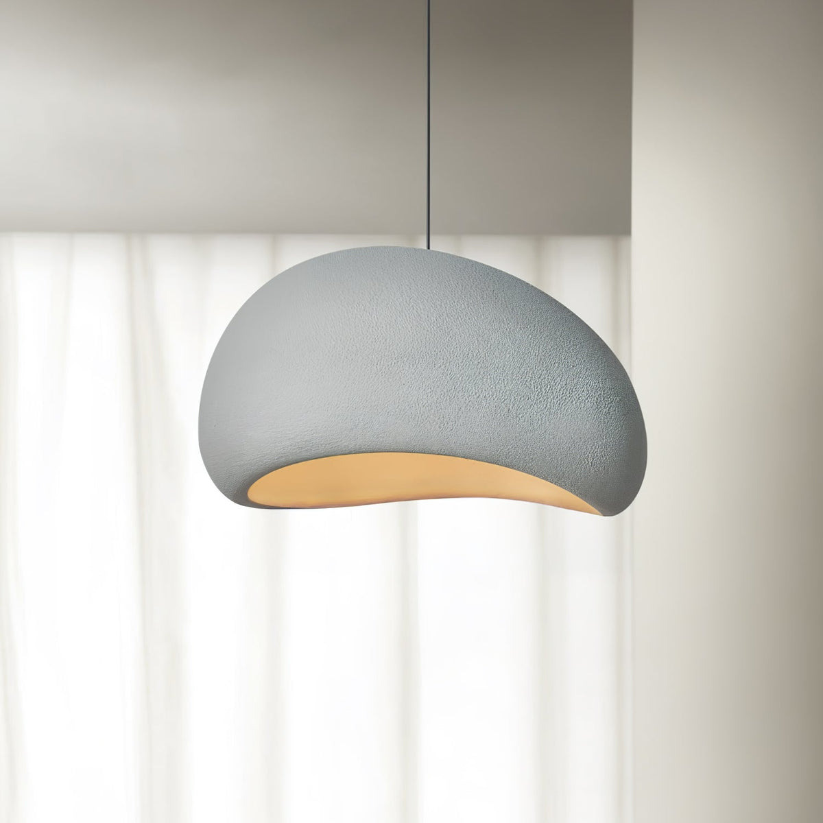 Organic White Cloud Pendant Light – Sphere Shade