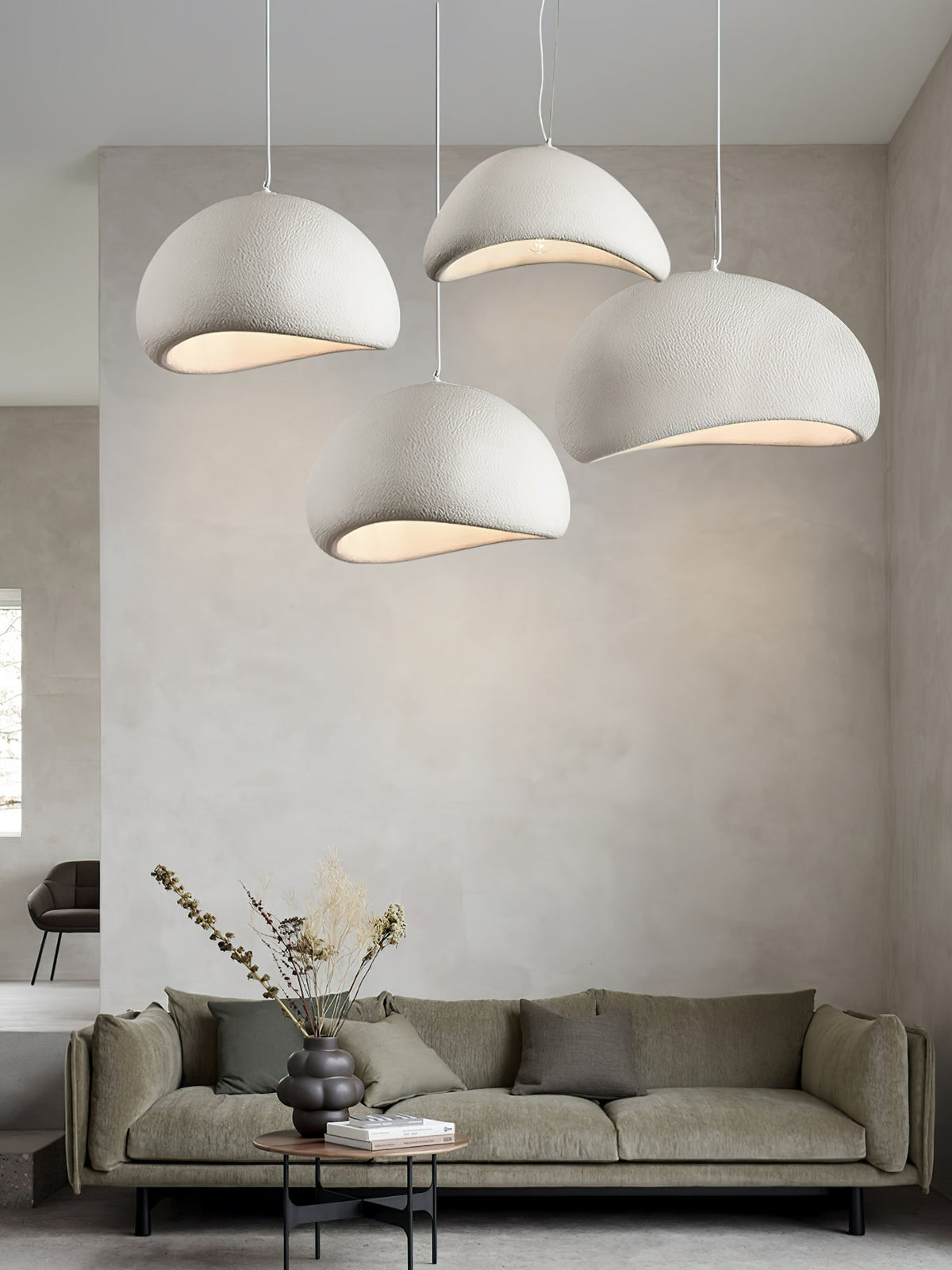 Organic White Cloud Pendant Light – Sphere Shade