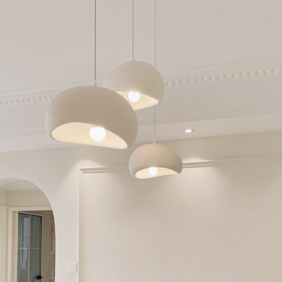 Organic White Cloud Pendant Light – Sphere Shade
