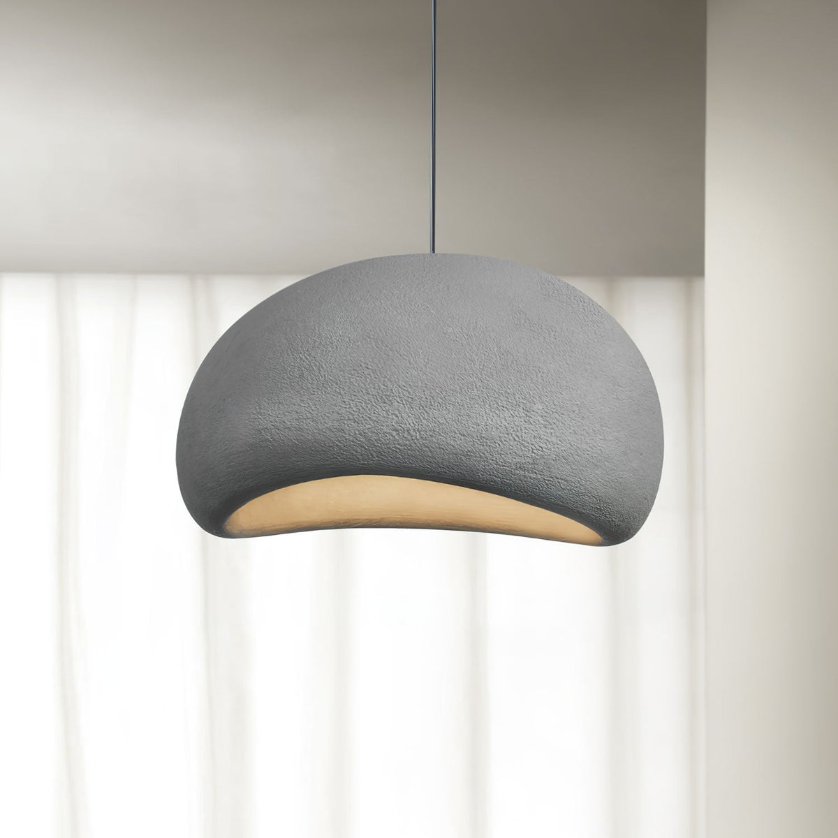 Organic White Cloud Pendant Light – Sphere Shade