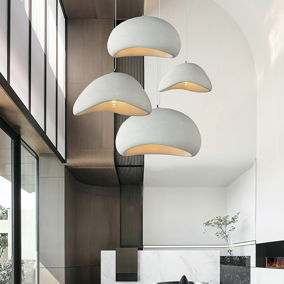Organic White Cloud Pendant Light – Sphere Shade