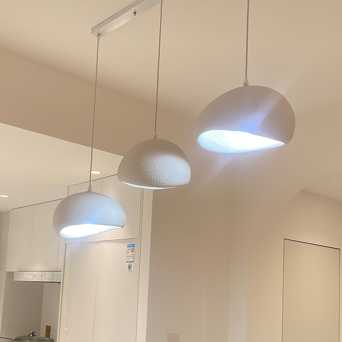 Organic White Cloud Pendant Light – Sphere Shade