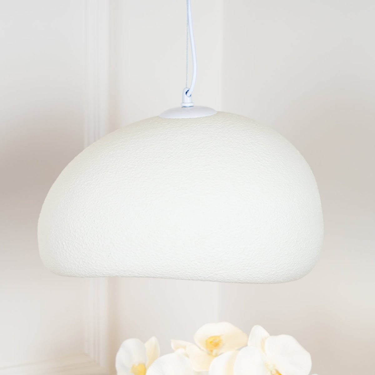 Organic White Cloud Pendant Light – Sphere Shade