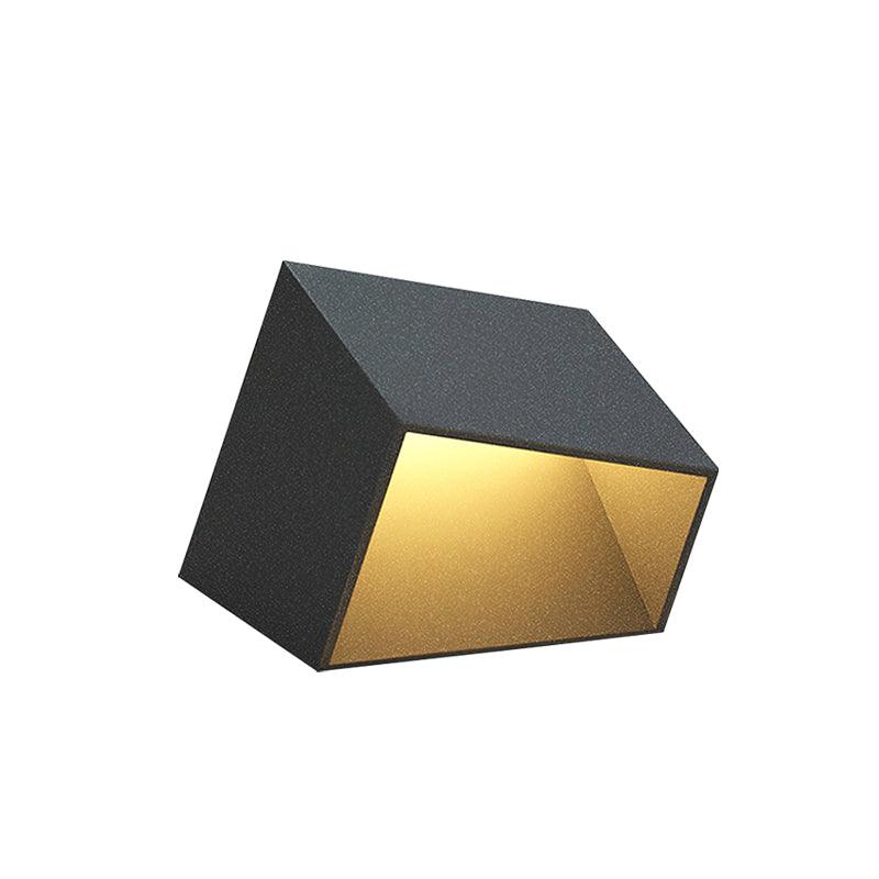 Modern Black Cube Light – Low Garden Light for Patio