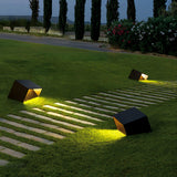 Modern Black Cube Light – Low Garden Light for Patio