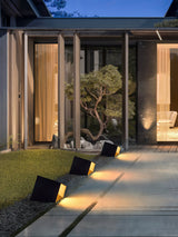Modern Black Cube Light – Low Garden Light for Patio