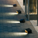 Modern Black Cube Light – Low Garden Light for Patio