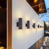 Modern Black Cylinder Wall Light – Outdoor Sconce for Porch