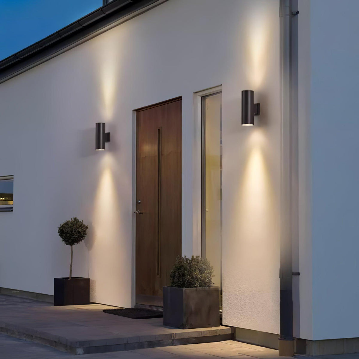 Modern Black Cylinder Wall Light – Outdoor Sconce for Porch