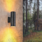 Modern Black Cylinder Wall Light – Outdoor Sconce for Porch