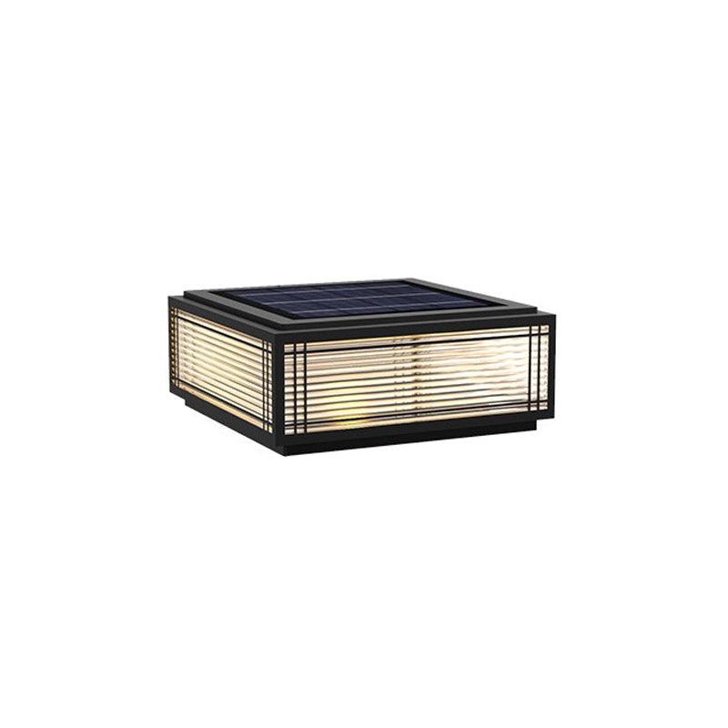 Classic Black Post Light – Solar Deck Light for Yard