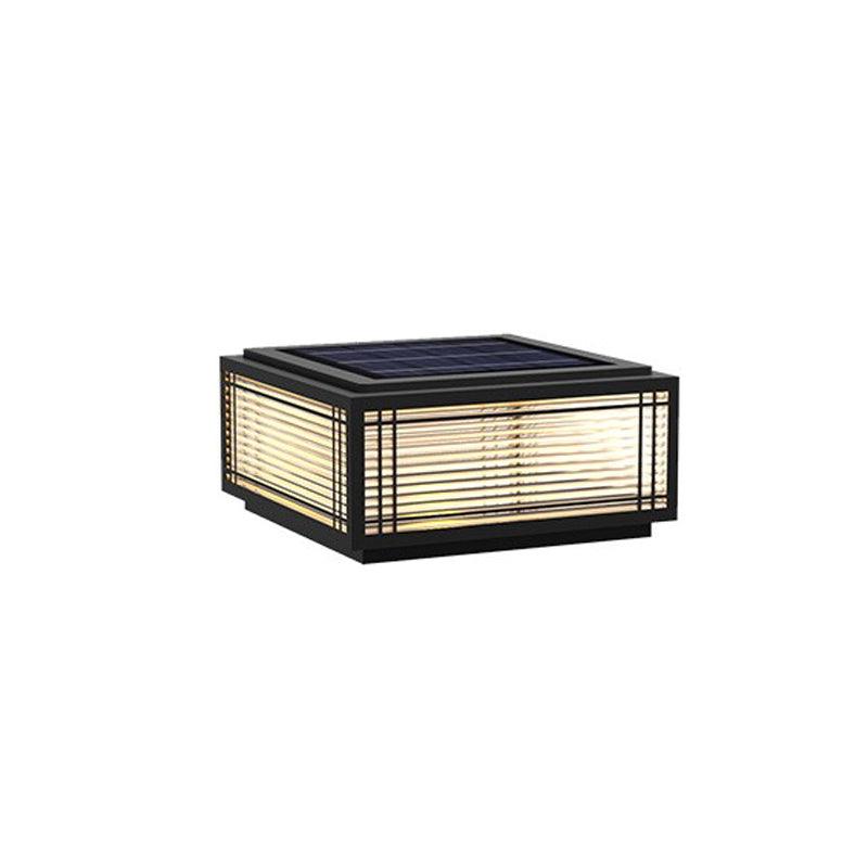 Classic Black Post Light – Solar Deck Light for Yard