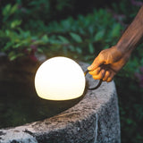 Modern Black Dome Table Lamp – Cordless Lamp for Patio