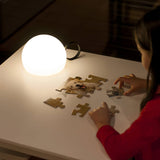 Modern Black Dome Table Lamp – Cordless Lamp for Patio