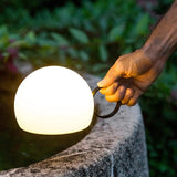 Modern Black Dome Table Lamp – Cordless Lamp for Patio