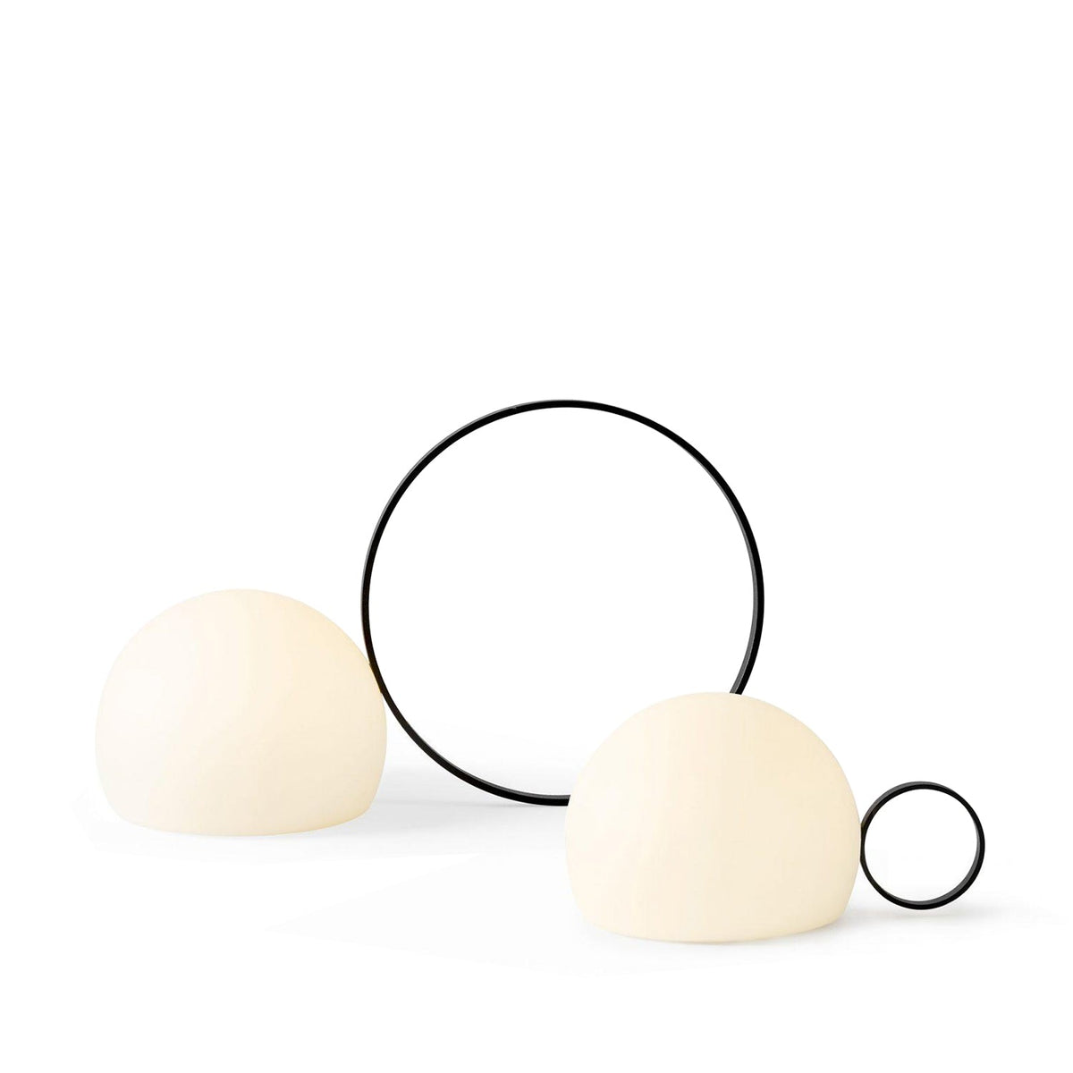 Modern Black Dome Table Lamp – Cordless Lamp for Patio