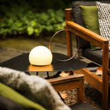 Modern Black Dome Table Lamp – Cordless Lamp for Patio