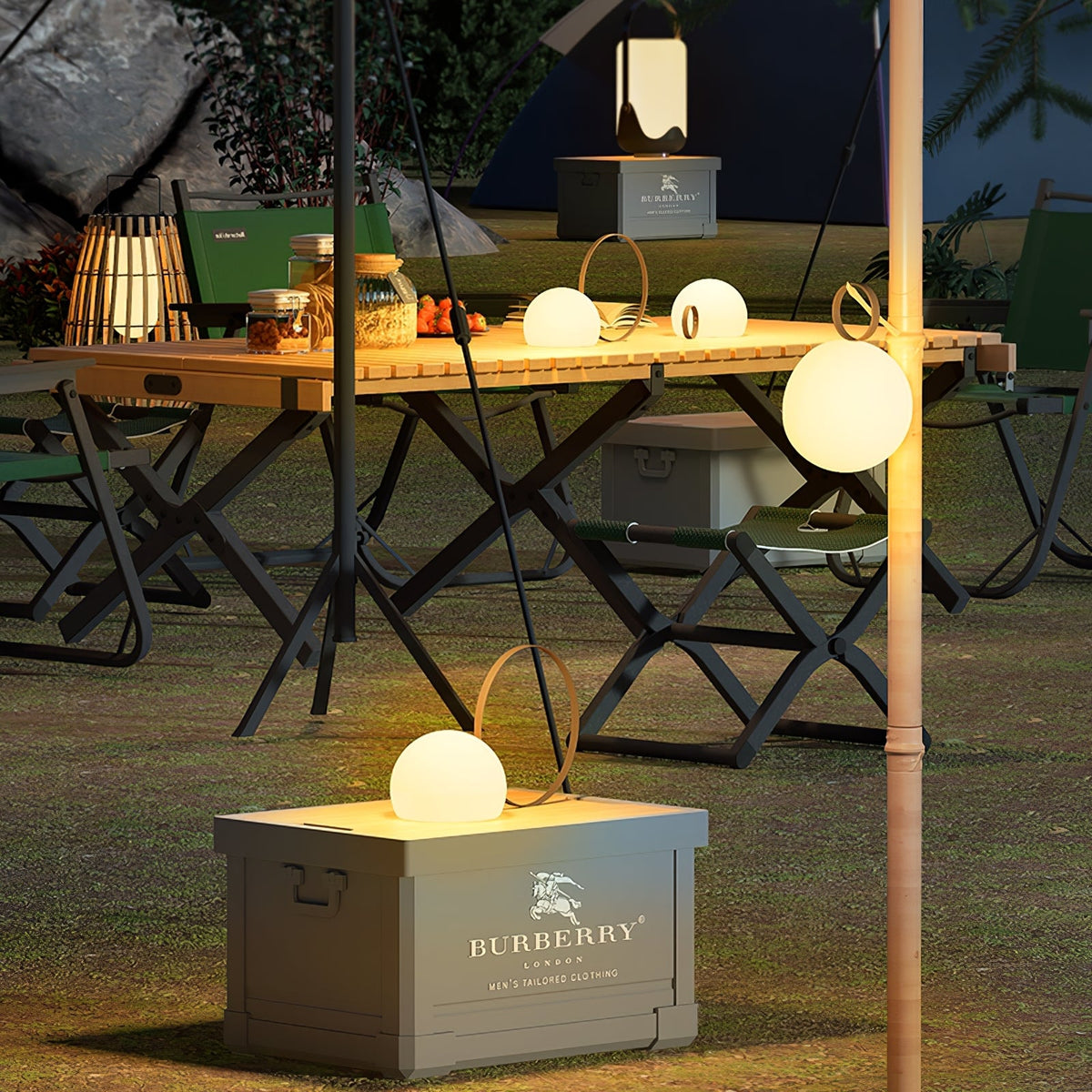 Modern Black Dome Table Lamp – Cordless Lamp for Patio