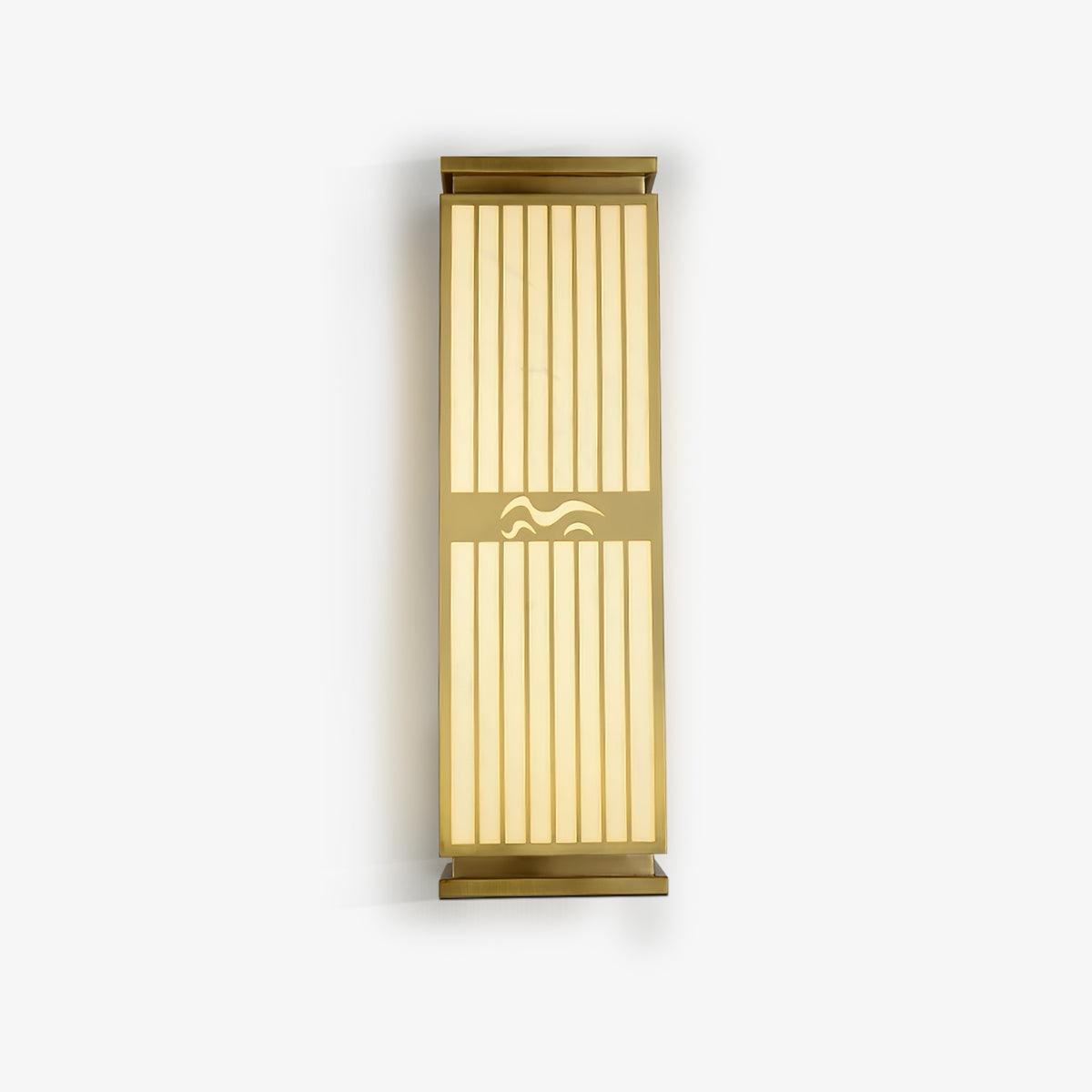 Modern Gold Outdoor Wall Light – Tall Sconce for Porch