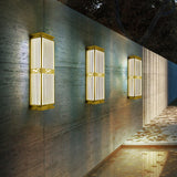 Modern Gold Outdoor Wall Light – Tall Sconce for Porch