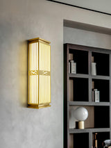 Modern Gold Outdoor Wall Light – Tall Sconce for Porch