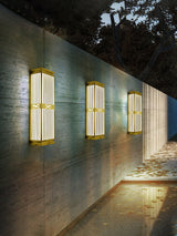 Modern Gold Outdoor Wall Light – Tall Sconce for Porch