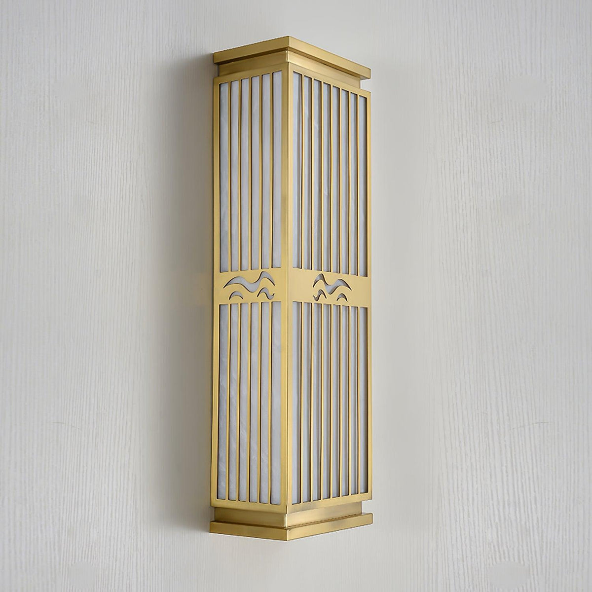 Modern Gold Outdoor Wall Light – Tall Sconce for Porch