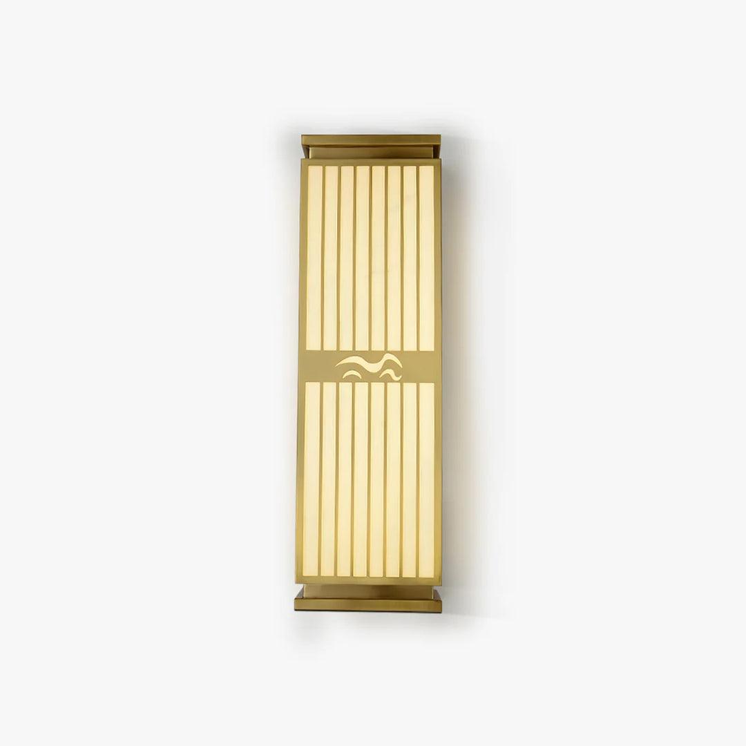 Modern Gold Outdoor Wall Light – Tall Sconce for Porch
