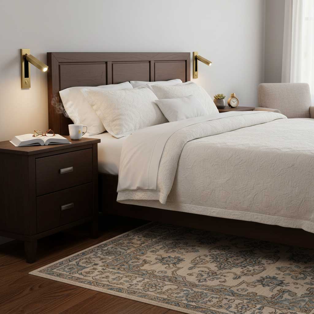 Minimalist Metal Recessed Sconce – Folding Bedside