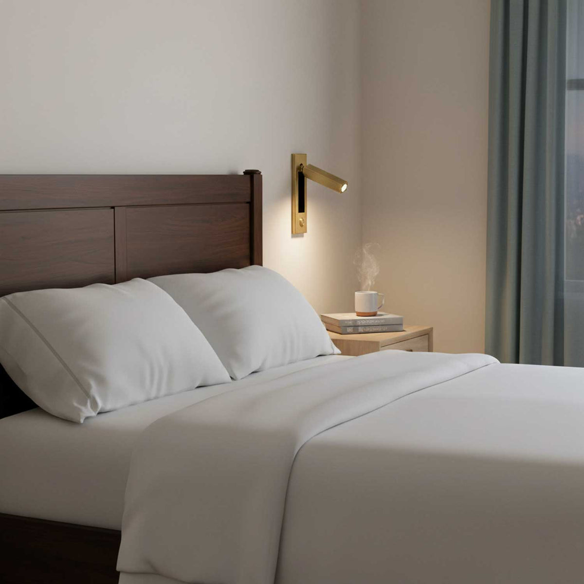 Minimalist Metal Recessed Sconce – Folding Bedside