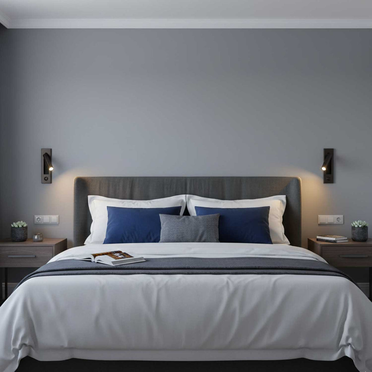 Minimalist Metal Recessed Sconce – Folding Bedside