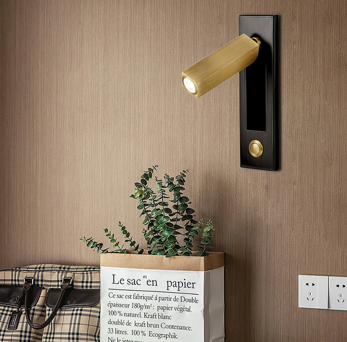 Minimalist Metal Recessed Sconce – Folding Bedside