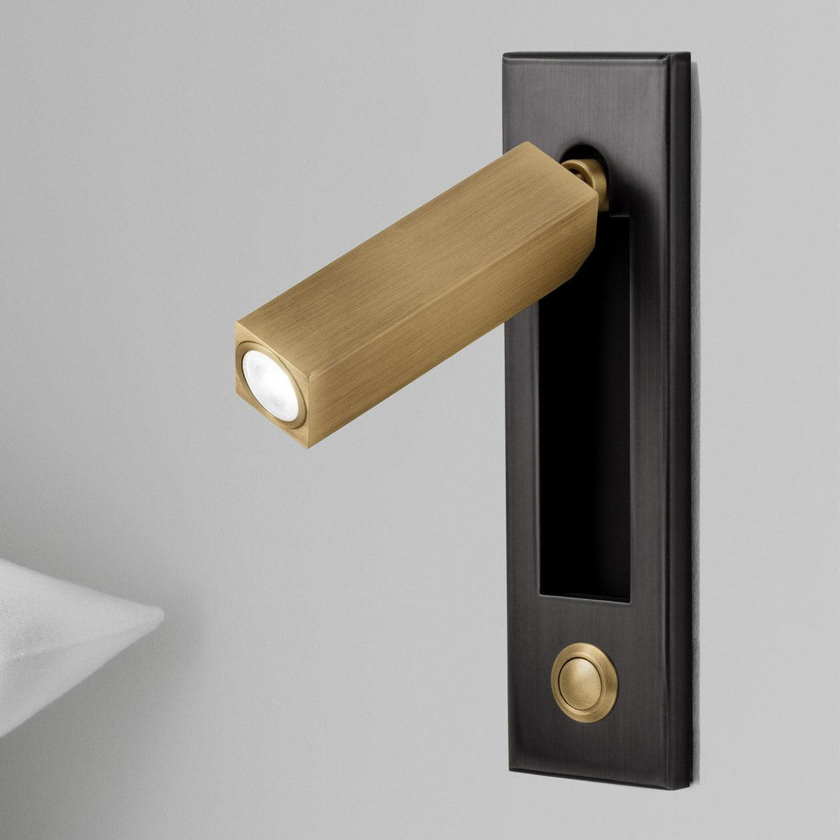 Minimalist Metal Recessed Sconce – Folding Bedside