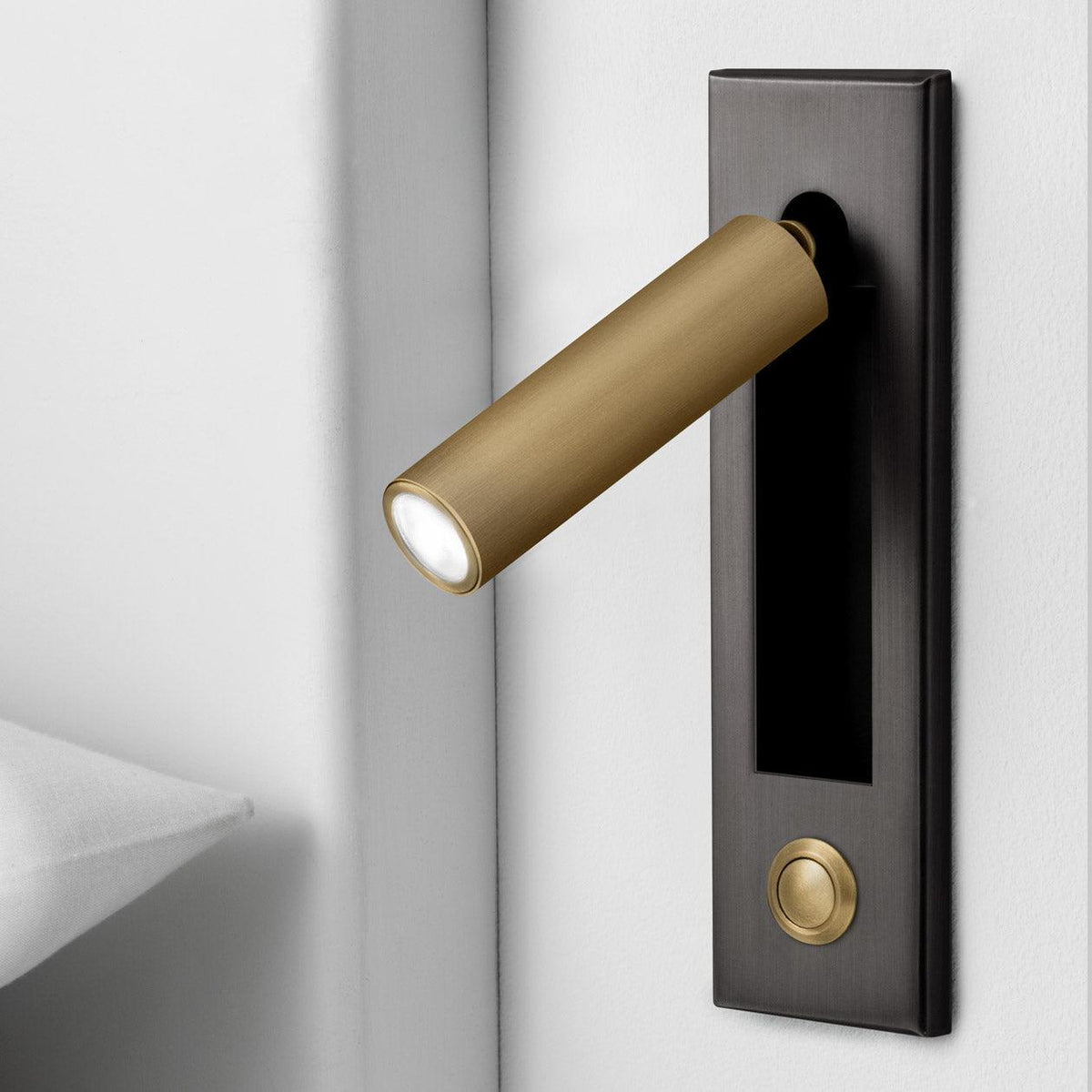 Minimalist Metal Recessed Sconce – Folding Bedside