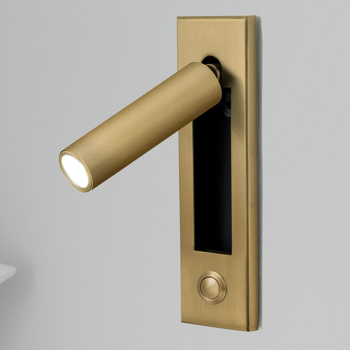 Minimalist Metal Recessed Sconce – Folding Bedside