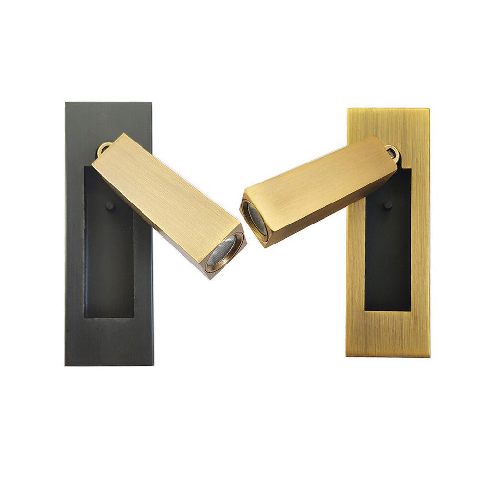 Minimalist Metal Recessed Sconce – Folding Bedside