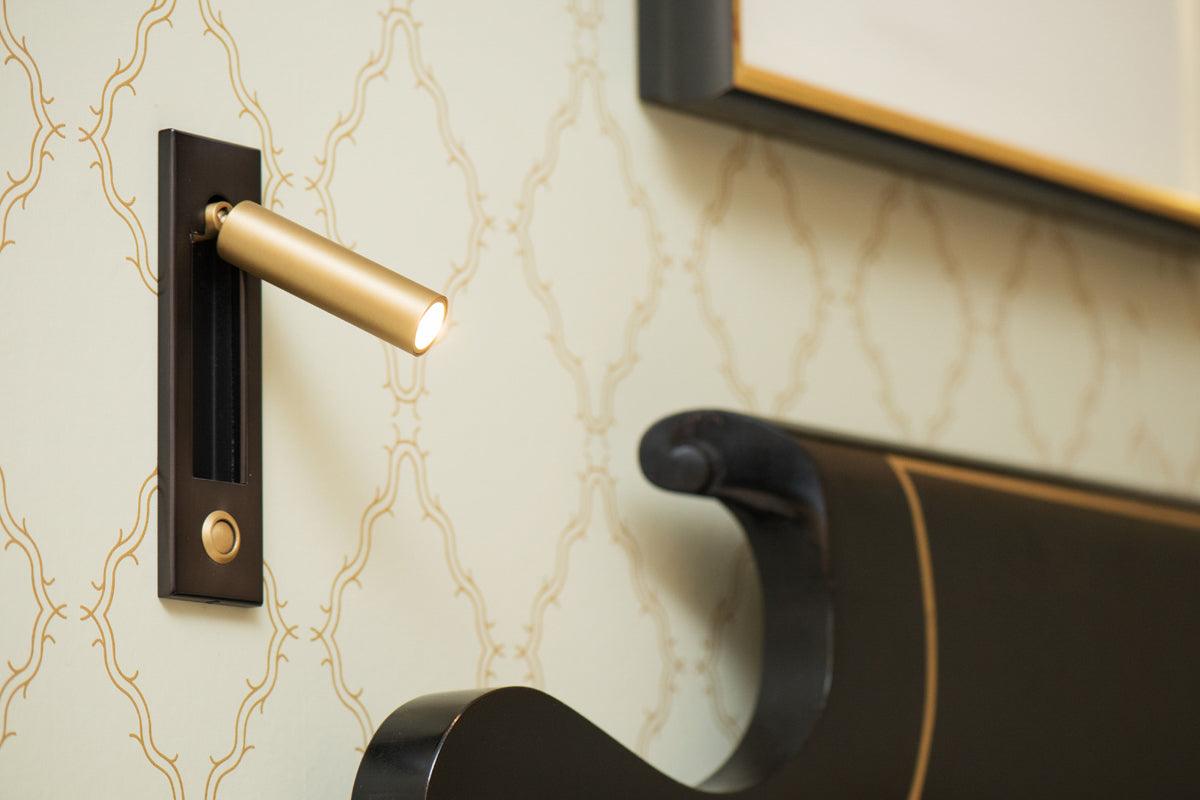 Minimalist Metal Recessed Sconce – Folding Bedside