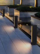 Modern Black Path Light – Slim Bollard Light for Walkway