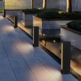 Modern Black Path Light – Slim Bollard Light for Walkway