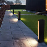 Modern Black Path Light – Slim Bollard Light for Walkway