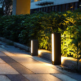 Modern Black Path Light – Slim Bollard Light for Walkway