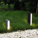 Modern Black Path Light – Slim Bollard Light for Walkway